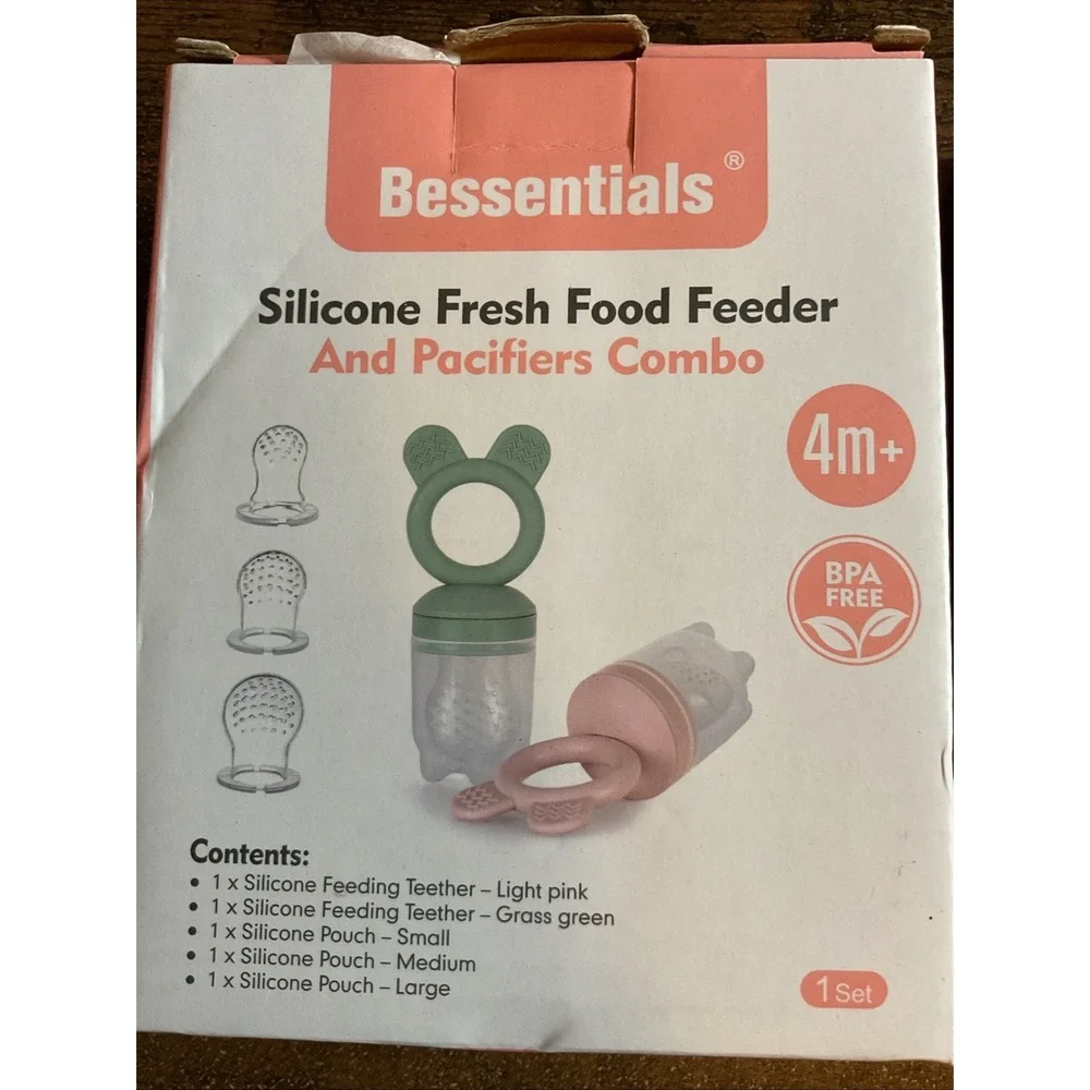 Bessentials Silicone Fresh Food Feeder Pacifier Teether Combo 4 Months+